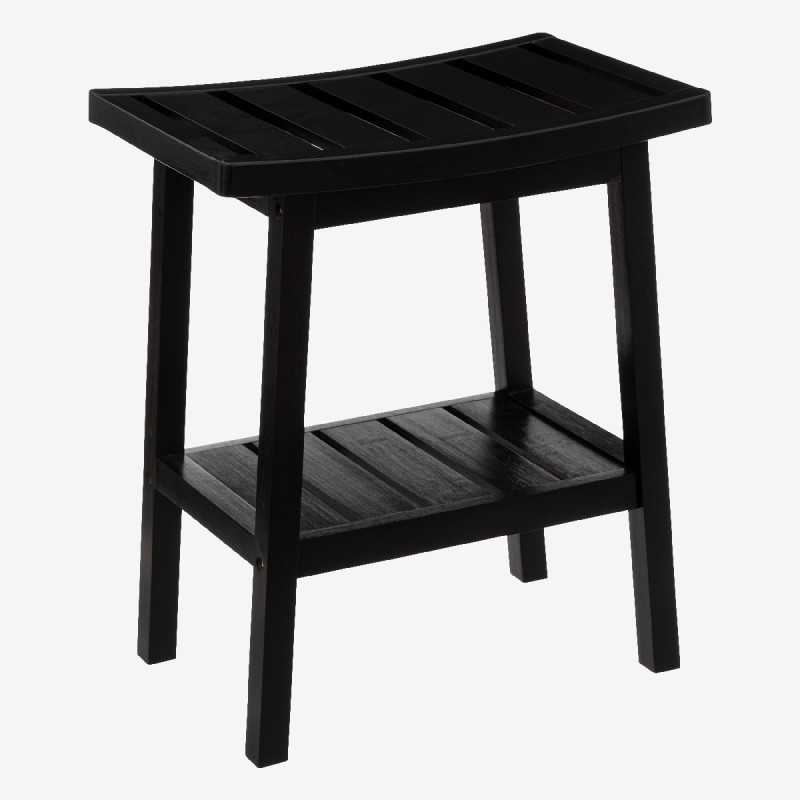 Vue de trois-quarts du tabouret BAMBOU