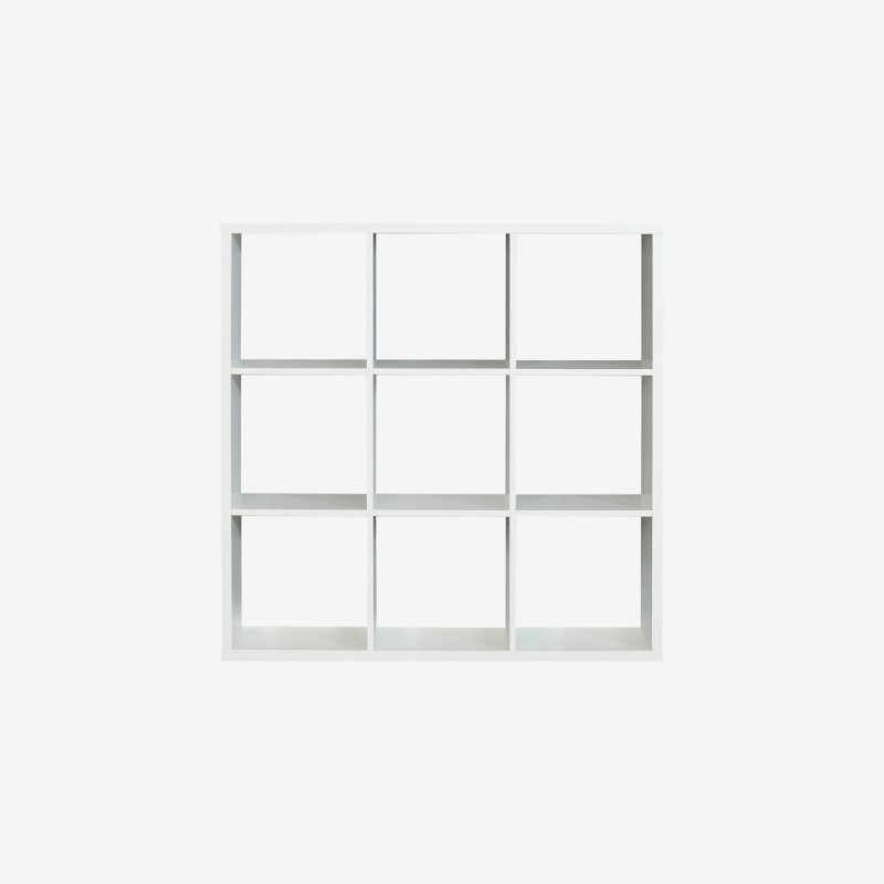 Vue de face de l'étagère CUBIX