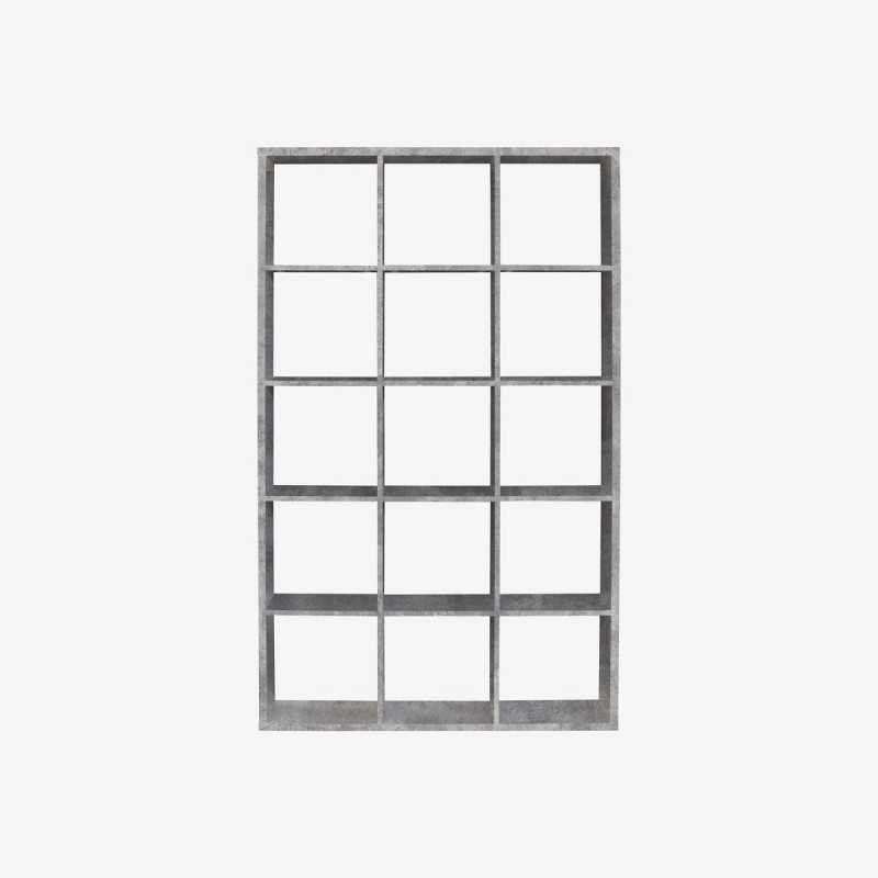 Vue de trois-quarts de l'étagère CUBIX