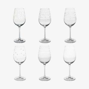 Graphi Lot De 6 Verres A Pieds