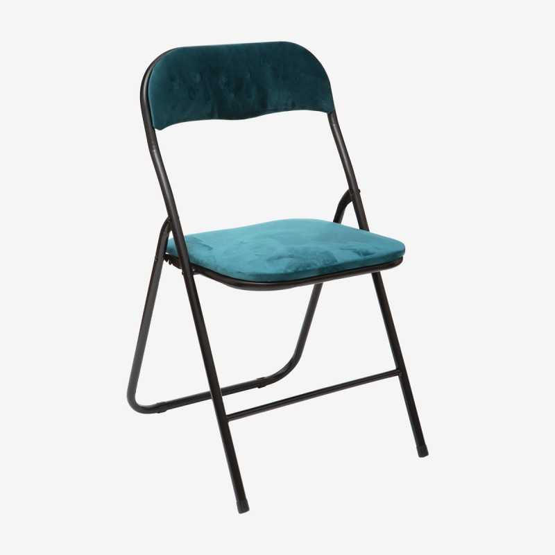 Vue de trois-quarts de la chaise pliante LISA