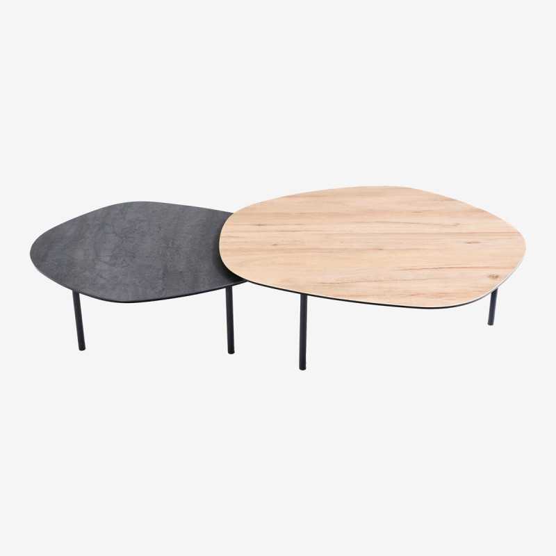 Vue de face des tables gigognes LUND
