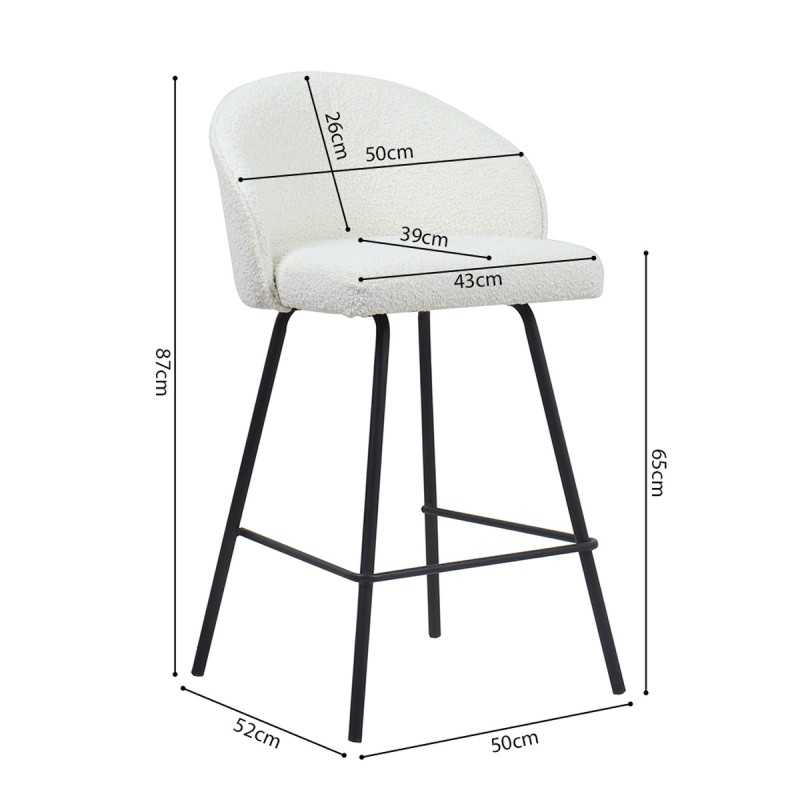 Vue de profil du tabouret ROON