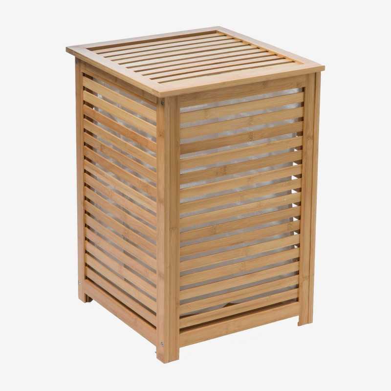 Vue de trois-quarts du panier à linge SICELA