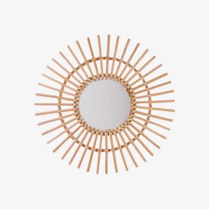 Soleil Miroir En Rotin